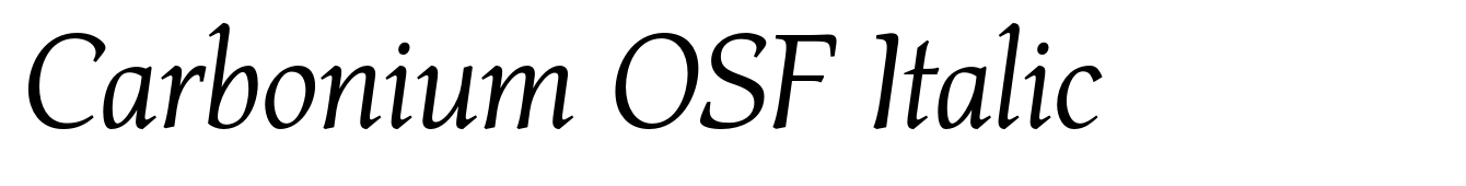 Carbonium OSF Italic